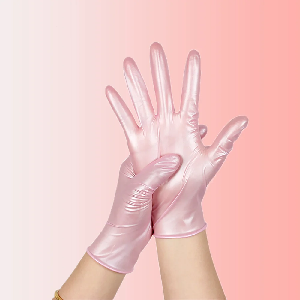 Pink Pearl Nitrile Gloves 9“ Powder Free | 4.5mil